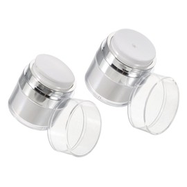 BIUDECO 2pcs Portable Travel Cream Containers Lotion Bottles Pump Reusable Cosmetic Jars for Face Kgymjr Toiletry Bottles