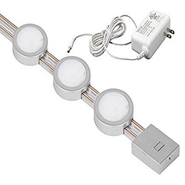 Jesco Lighting KIT-RZ-T18-RD3-30-SV Radianz 3-Light Dimmable Round LED Track Lighting Kit, Silver, 18"