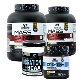 2 Mass Gainer Ganador De Peso Creatina Y Bcaa Nt Nutrition Sabor gainer chocolate y vainilla hidratante sandia y creatina natural                     