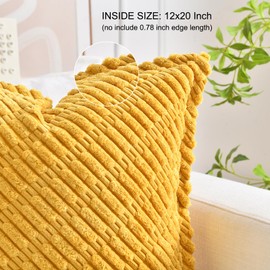 LRartdeco Sofa Pillow Covers Corduroy Cushion Covers 30x50 cm Decorative Soft Throw Pillow Cover Square Pillowcase for Sofa Livingroom Chair Bedroom with Invisible Zipper