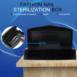 Nail Art Tool Tray,Plastic Nail Art Tool Tray,Tweezers,Hair Salon,Spa & Cutter Manicure Equipment,Nail Art Tool(Black)