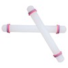 2Pcs Rolling Pin with Thickness Rings, Adjustable Plastic Rolling Pin