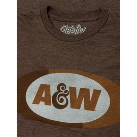A&W Faded Logo | Soft Touch Tee-large Brown Heather