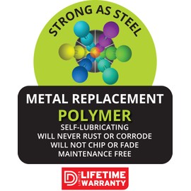 D&D Technologies TCA1S3WTS TruClose Regular Duty Self Closing Gate Hinge, for Metal Gates up to 66 Pounds, No Alignment Legs, for Square Gate Frame and Post, White, 2 Count