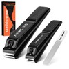Nail Clippers with Glass Nail File, ANIHCANO Ultra Sharp Nail