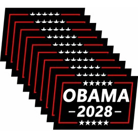 10 Pack Obama for President 2028 Stickers Laptop Bumper Decal Window Waterproof Car Stickers