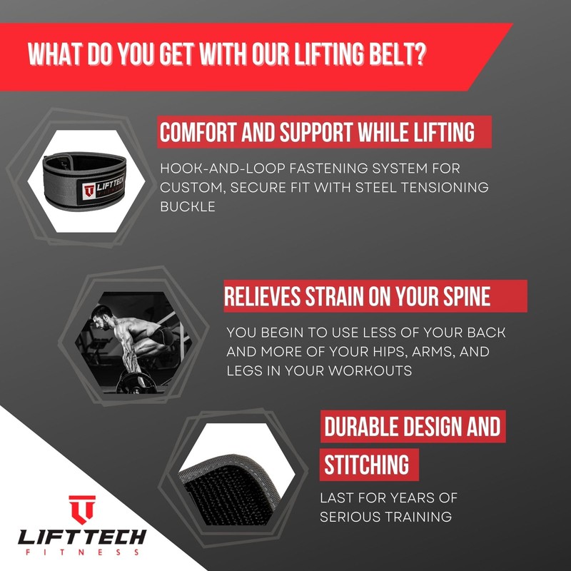 Lift Tech - Cinturón de Espuma para Levantamiento de Pesas,