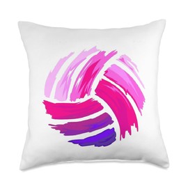 Volleyball Pink Purple For Girls Teens Game Day Must Have Throw Pillow
