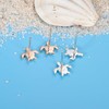 SILBERTALE Elegant S925 Sterling Silver Turtle Stud Earrings with Pink