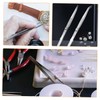 Operitacx Stainless Steel Jewelry Making Tweezers Static Precision Clip Ergonomic