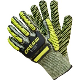 Cressi HEX Grip Gloves, Lime, L