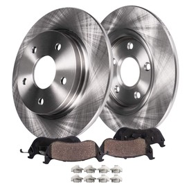 Detroit Axle - Rear Disc Brake Rotors and Ceramic Brake Pads w/Hardware Replacement for Lexus ES300 Toyota Camry - 4pc Set