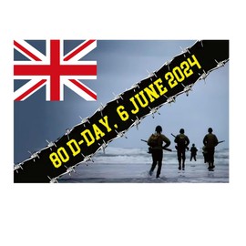5ft x 3ft D-Day Flag,D Day Landing Flags,Lest We Forget Flags with Brass Grommets,D-Day Memorial Flag Remembrance Day Flag Outdoor Indoor Armistice Day Flag,D-Day 80th Anniversary Flag Banner Décor
