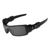 Oakley Lenslog Black Polarized Replacement Lenses For-Oakley Oil Rig Sunglasses