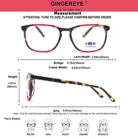 GINGEREYE 2 Pack Ladies Reading Glasses Blue Light Blocking Spring Hinge Fashion Pattern Print Eyeglasses for Women +2.5