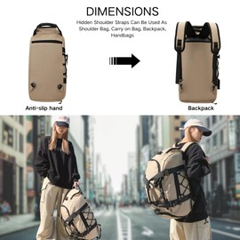 Travistar Sports Bag Women's Men's Travel Bag - Waterproof Training Bag with Shoe Compartment, Wet Compartment, Backpack - Travel Duffle Bag, Swimming Bag, Fitness Bag for Travel, Fitness, Sports,