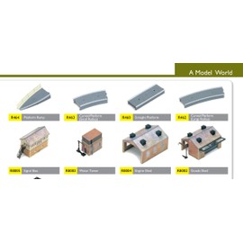 Hornby R462 00 Gauge Curved Platform (Large Radius), 212 millimeters