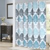 Polyester Striped Painting Shower Bath Curtain Waterproof Bathroom Curtain (S)