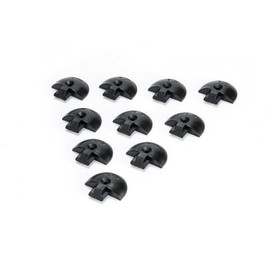 10x End Cap/Insert Cap for Airline Rail Round Shape, Black, Plastic