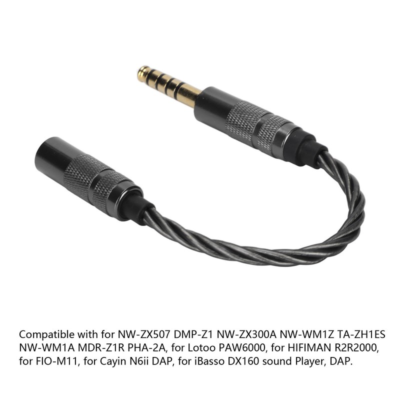 4.4mm Balanced Male to 3.5mm Stereo Female Adapter Cable for
