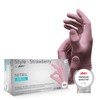 AMPri Med-Comfort Strawberry Nitrile Gloves, Pink, 100 Pieces/Box, Size XS,