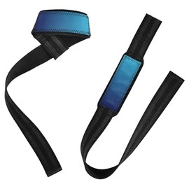 Correas de elevación de fitness degradadas azules de 26 pulgadas, correa antideslizante para levantamiento de pesas, culturismo, entrenamiento de fuerza