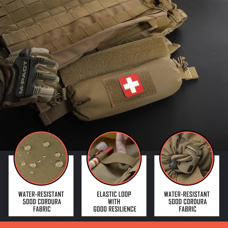 WYNEX Tactical First Aid Drop Dump Pouch, Medical Trauma Roll
