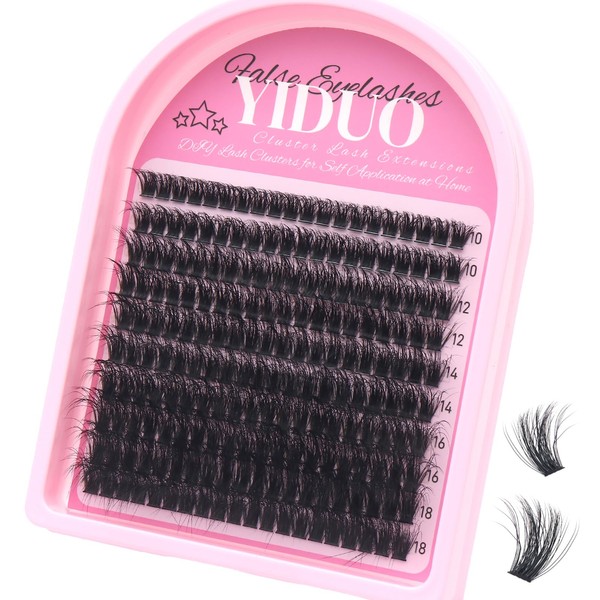 YIDUO Lashes Clusters Extensions Fluffy Individual DIY False Eyelashes Pack