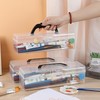 BTSKY 3 Pack Clear Plastic Painting Brush Container with Black