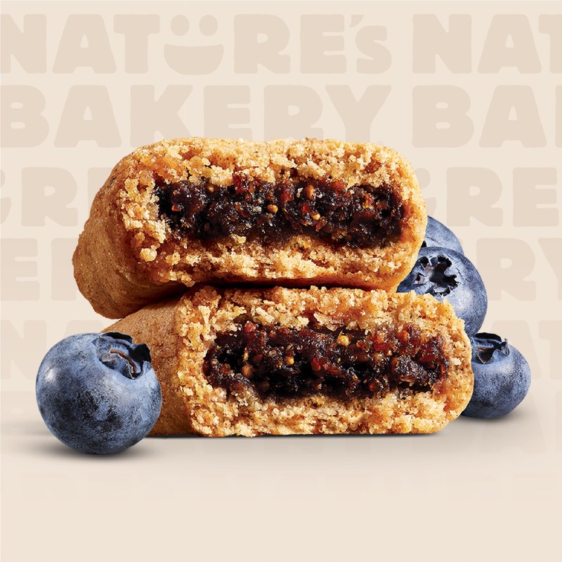 Nature’s Bakery Gluten Free Fig Bars, Blueberry, Real Fruit, Vegan,