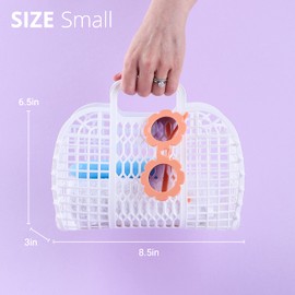 BABANA Jelly Bags - (Set) Small and Large Mother Daughter Jelly Totes | Reusable Gift Basket, Beach Bags - (Small, Large) - White