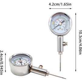 Air Pressure Gauge Football Balls, Ball Pumps, Ball Pressure Gauge, Mini Metal Ball, Barometer Tool Ball Gauge, Barometer Tool for Basketball/Football/Volleyball/Rugby