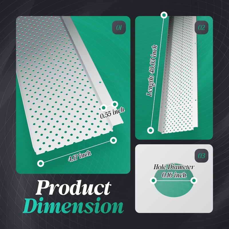 5" Gutter Guard,25 Pcs 100 Ft Heavy-Duty Aluminum Mesh Leaf