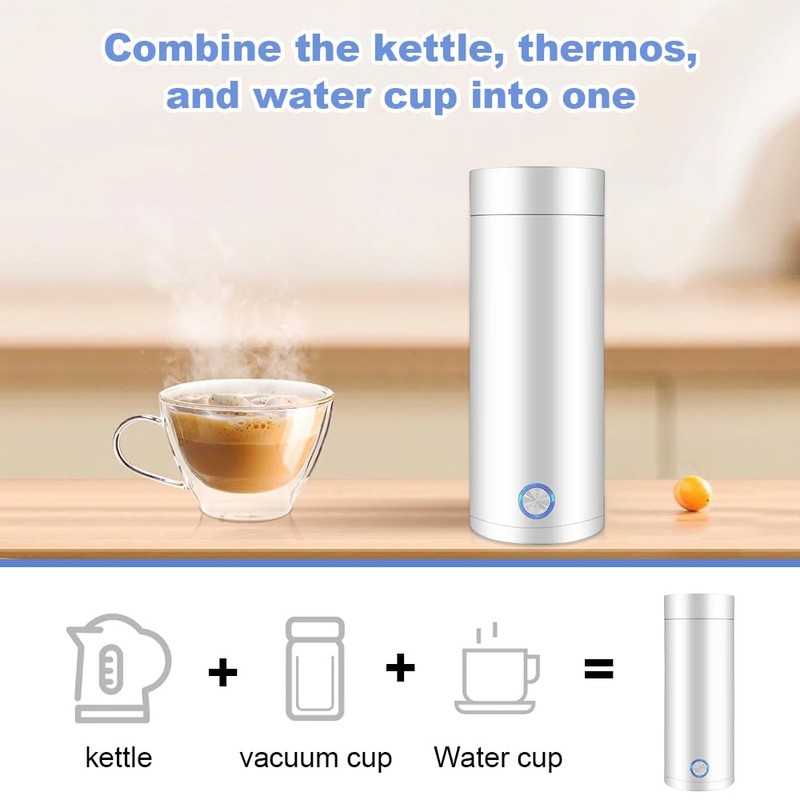 Riisoyu Small Portable Kettle, Mini Kettle for On the Go,