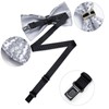 DiBanGu Sequin Bowtie for Men Solid Adjustable Pre-tied Bow Tie