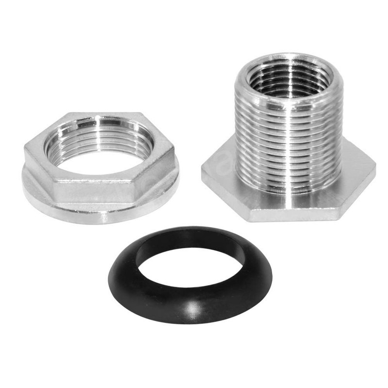 Beduan 3/4" Female Bulkhead Water Tank Connector Stainless Steel Thru-bulk