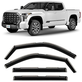 CLIM ART in-Channel Incredibly Durable Rain Guards Compatible with Toyota Tundra 2022-2026 CrewMax, Original Window Deflectors, Vent Window Visors, Vent Deflector, 4 pcs. - 619019
