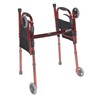 Drive Medical Deluxe Portable Folding Travel Walker with 5" Wheels