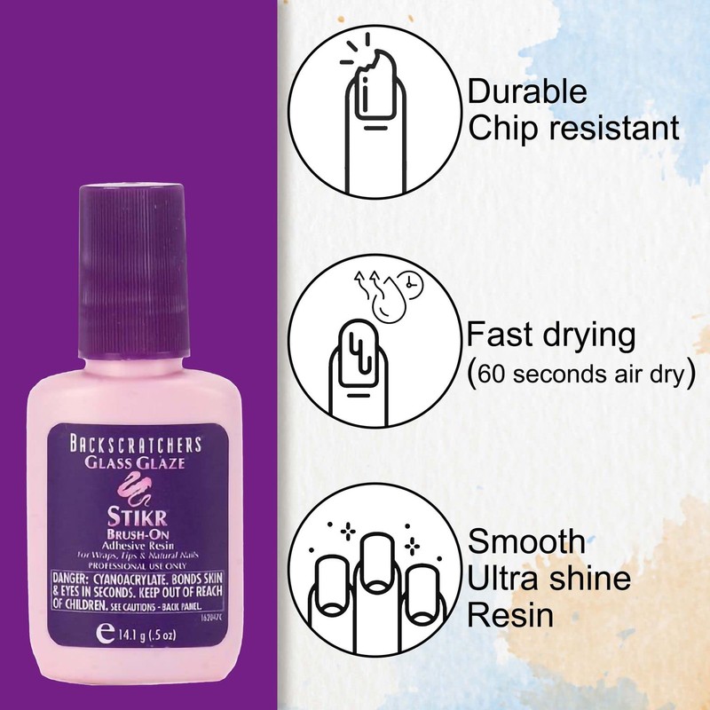 Backscratchers Extreme Glass Glaze Stikr Brush-On, 0.5 Fluid Ounce