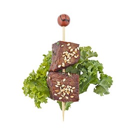 Restaurantware 4 Inch Basketball Skewers 1000 Hand Painted Decorative Bamboo Skewers - Sharp Point Sturdy Brown And Black Bamboo Decorative Picks Assorted For Appetizers Or Garnishes