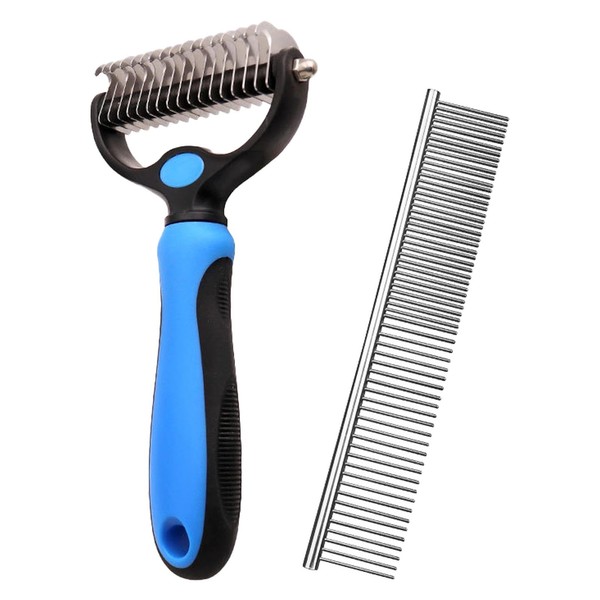 Undercoat Rake, Double Sided Deshedding Dematting Tool, Undercoat Rake Dog