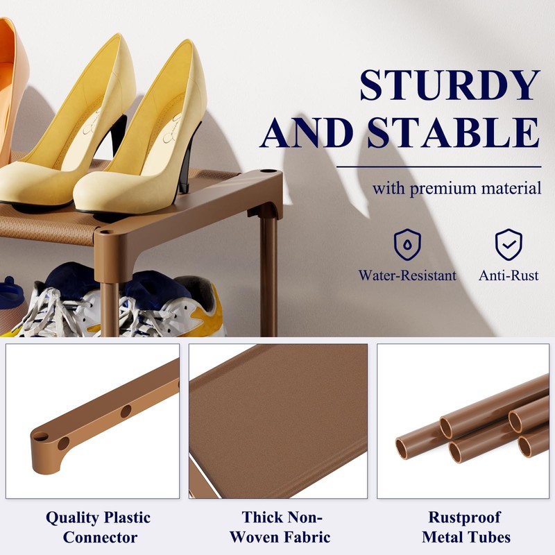 Kitsure Shoe Rack - Premium Non-Woven Shoe Rack Shelf, Shoe