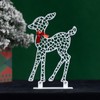3Pcs Lighted Christmas Decoration Deer, Iron LED Reindeer Family Set,