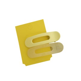 Cream color contrasting oval plastic hairpin pair side bangs clip for girls duckbill clip fashionable flat hair claw clip for all hairstyles(HS)