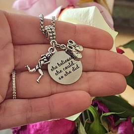 Running gifts for Girls Women, Charm on Bracelet Necklace Keychain, with Running Shoe Charm, Track Team Gifts, Gift for Cross country Marathon Runner Charm,