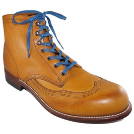 Shoeslulu 50" Premium Flat Waxed Cotton Bootlaces Shoelaces (50 in. (127 cm), French Blue)