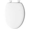 Glacier Bay Elongated Enameled Wood Closed Front Toilet Seat White