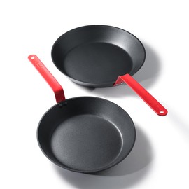 SENSARTE Nonstick Frying Pan Set 2-Piece, Oven Safe Skillets with Swiss Coating, Induction Compatible Chef Pan Set, Dishwasher Safe Cooking Pans, Anodized Frying Pans, PFOA Free, 10 and 12 Inch