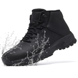 SHULOOK Chef's Shoes Men's Waterproof Work Shoes Kitchen Non-Slip Shoes Men's Gastro Waiter Outdoor Without Steel Cap, black, 45 EU