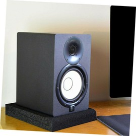 Abaodam Speaker Sponge Pad Loudspeaker Shock-absorption Pad High Density Black